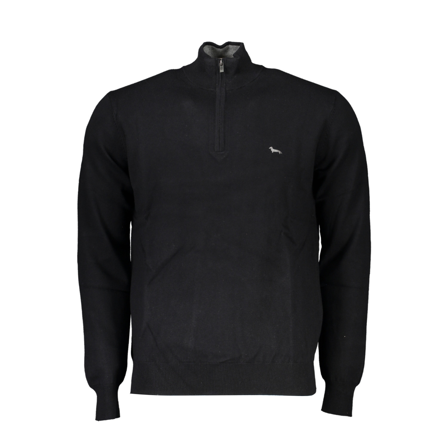 Half Zip Long-sleeve Sweater - Black
