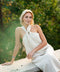 Halter Neck Open Back Muslin Midi Dress