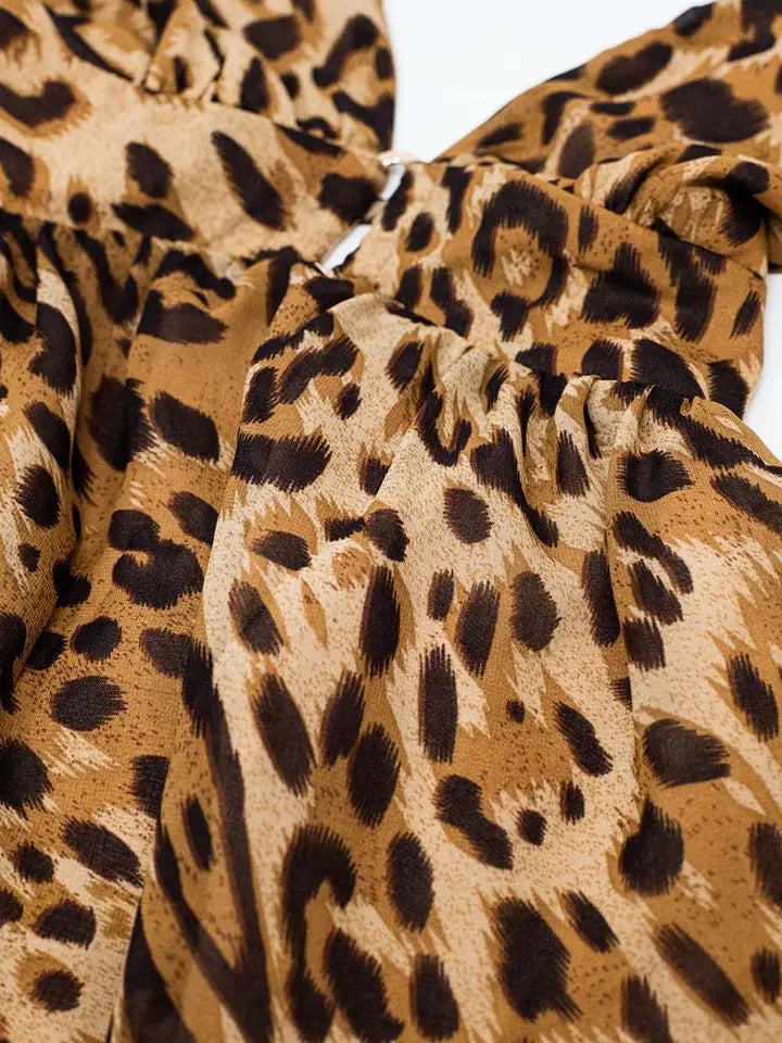 Halter Open Back Babydoll Chiffon Dress in Leopard Print-Dress-Q2-S-Brown-Urbanheer