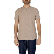 Hamaki-ho Men Shirt-Clothing Shirts-Hamaki-ho-beige-S-Urbanheer
