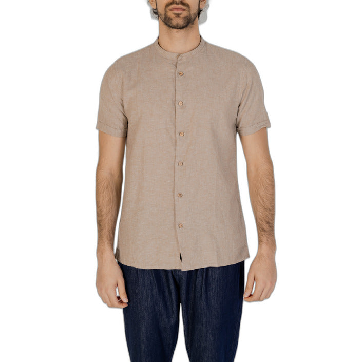 Hamaki-ho Men Shirt-Clothing Shirts-Hamaki-ho-beige-S-Urbanheer