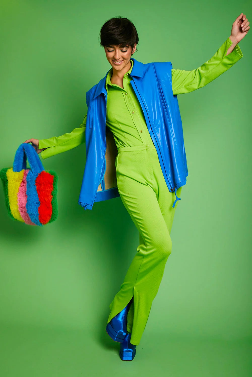 Hand Crafted Bamboo Faux Fur Bag-Bags-Buy Me Fur Ltd-One Size-Multicolor-Bamboo-Urbanheer