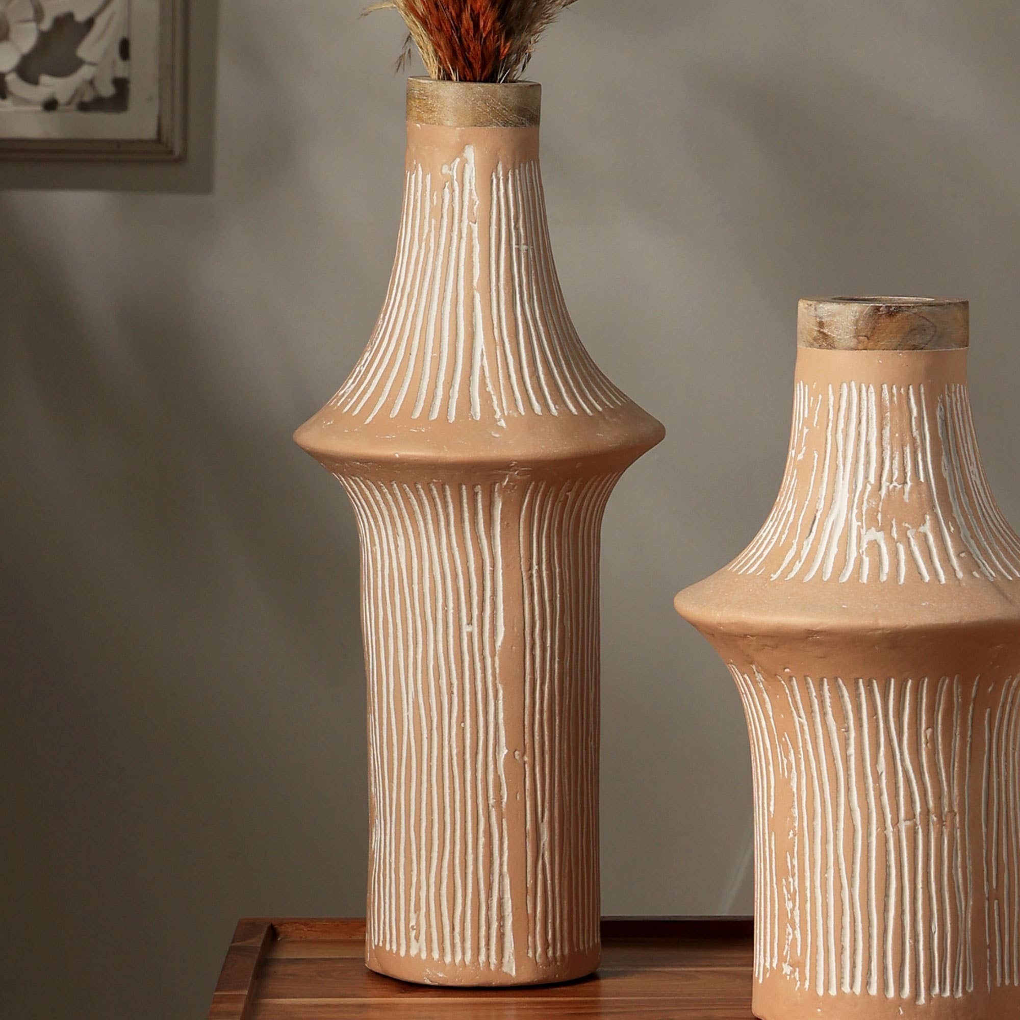 Handcrafted Eco-Mix Tall Decorative Flower Vase –