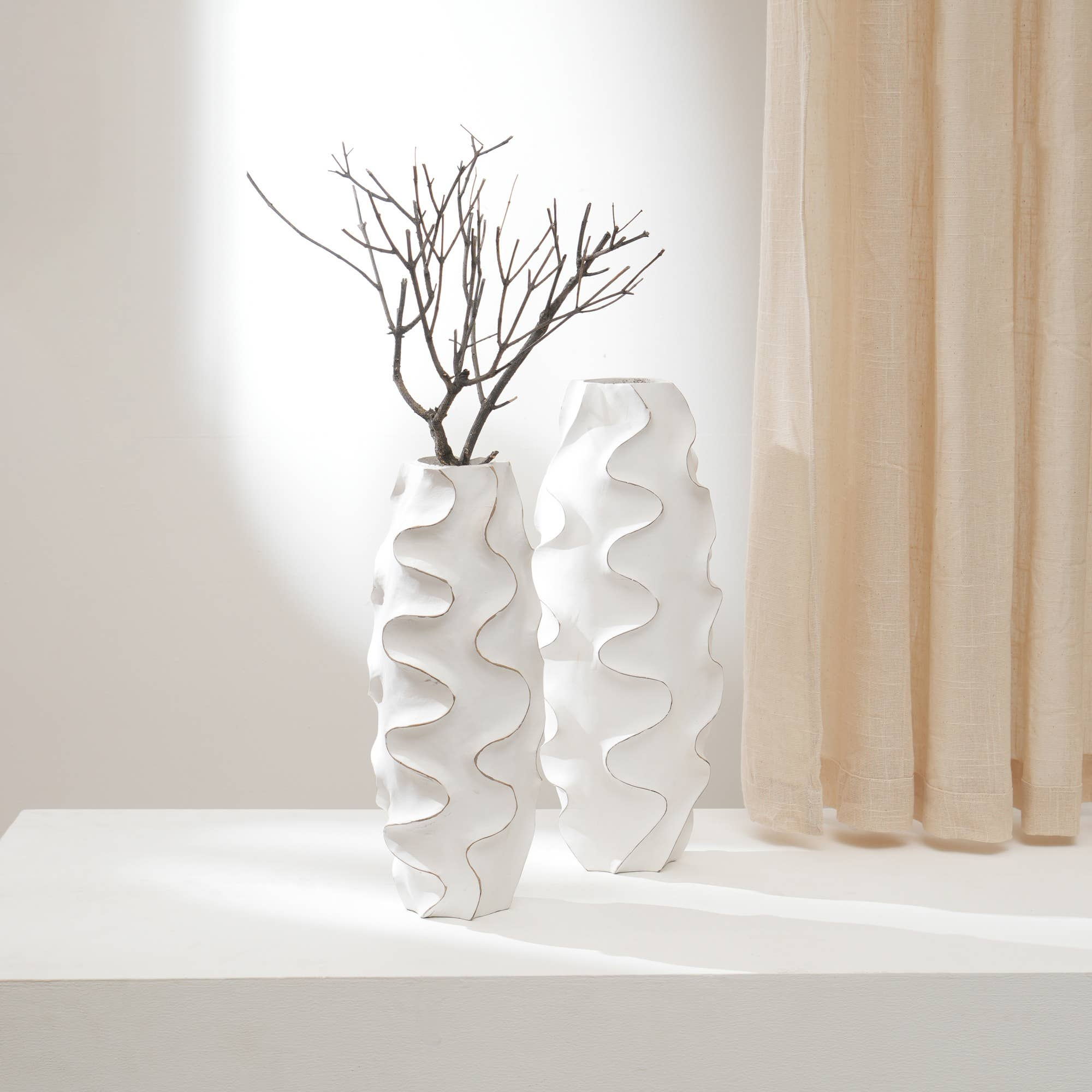 Handcrafted Wooden Decorative Flower Vase –