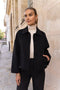 Handmade Oversized Cropped Wool Coat Black-Coat-Attentif Paris-S-Urbanheer