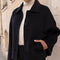 Handmade Oversized Cropped Wool Coat Black-Coat-Attentif Paris-S-Urbanheer