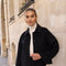 Handmade Oversized Cropped Wool Coat Black-Coat-Attentif Paris-S-Urbanheer