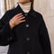Handmade Oversized Cropped Wool Coat Black-Coat-Attentif Paris-S-Urbanheer