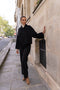 Handmade Oversized Cropped Wool Coat Black-Coat-Attentif Paris-S-Urbanheer