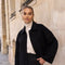 Handmade Oversized Cropped Wool Coat Black-Coat-Attentif Paris-S-Urbanheer