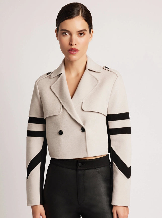 Handmade Wool Crop Jacket-Jacket-Blanc Noir-XS-Pumice Stone-Urbanheer