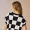 Hannah Loose Fit Checker Knit Top Black-TOP-Papermoon-Black-S-Urbanheer