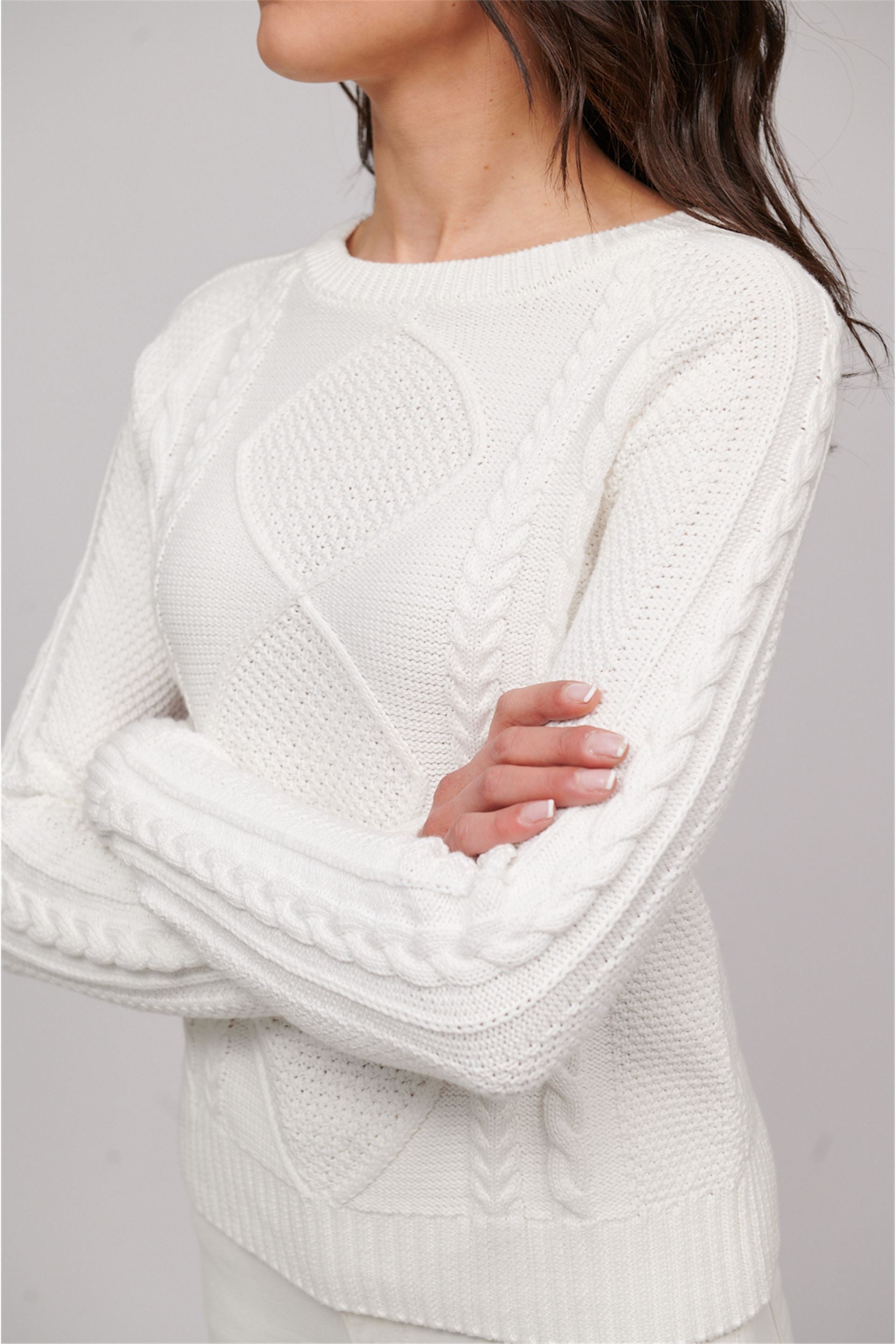 Hannah Luxury Cotton Women Sweater White-Sweater-Henry Arroway-White-XS-Urbanheer