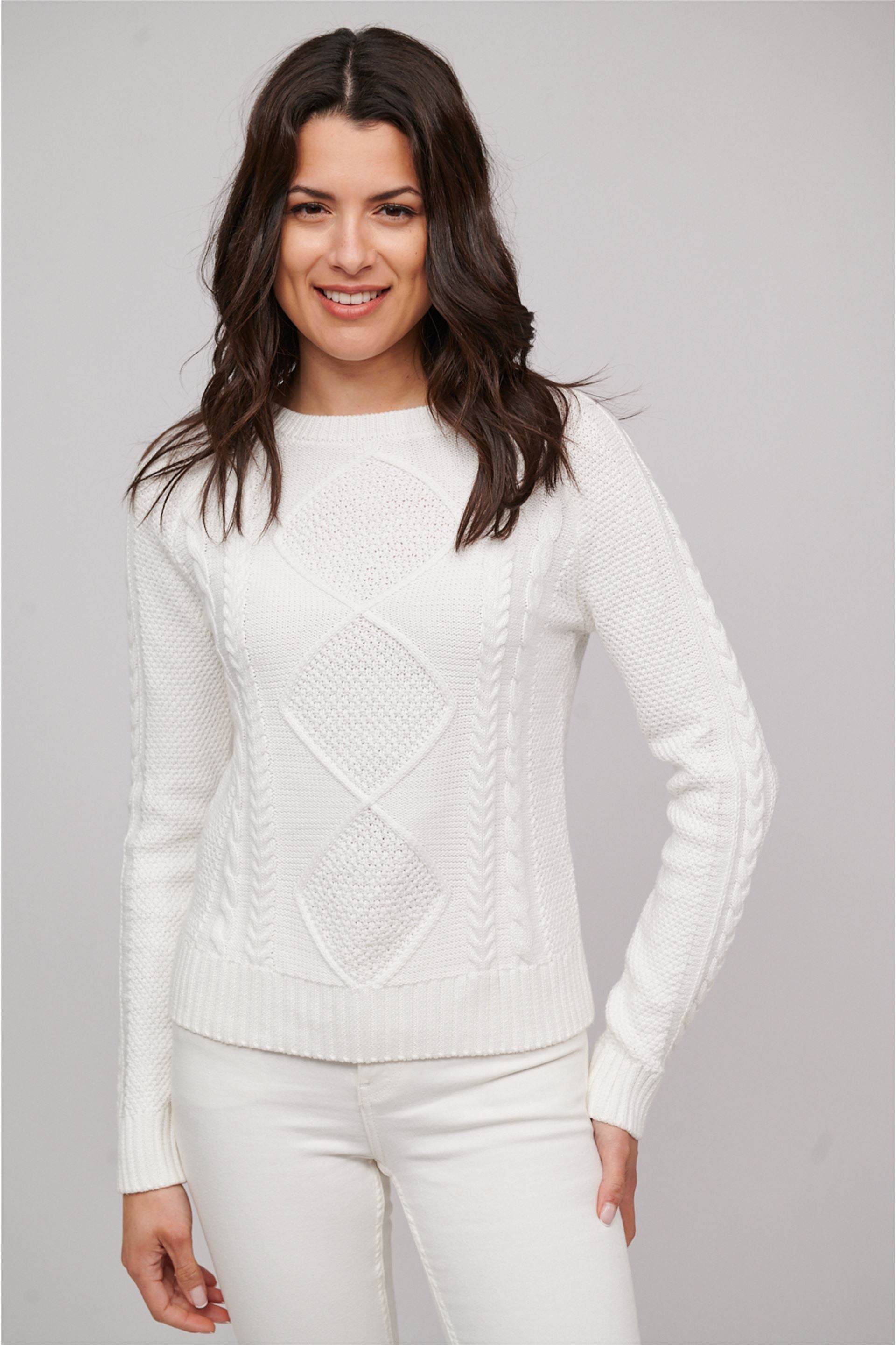 Hannah Luxury Cotton Women Sweater White-Sweater-Henry Arroway-White-XS-Urbanheer
