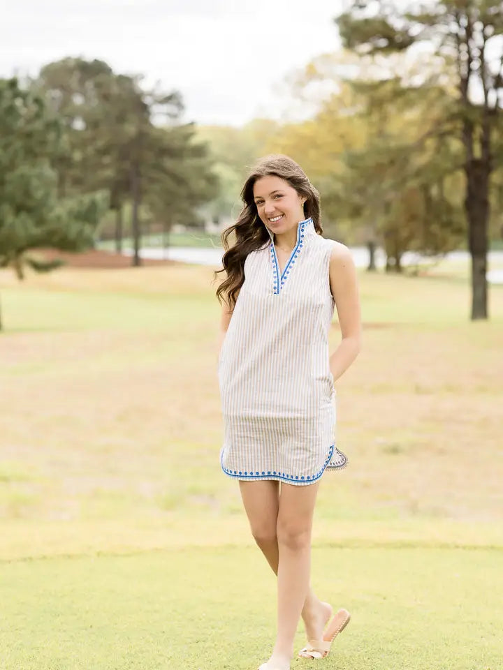 Hannah Mini | Splash of Khaki-Dress-The Coastal Crane-XS-Urbanheer