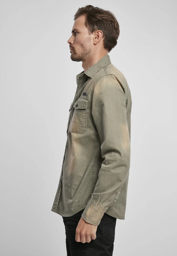 Hardee Denim Shirt Olive Grey-Shirt-Norvine-S-Olive Grey-Urbanheer