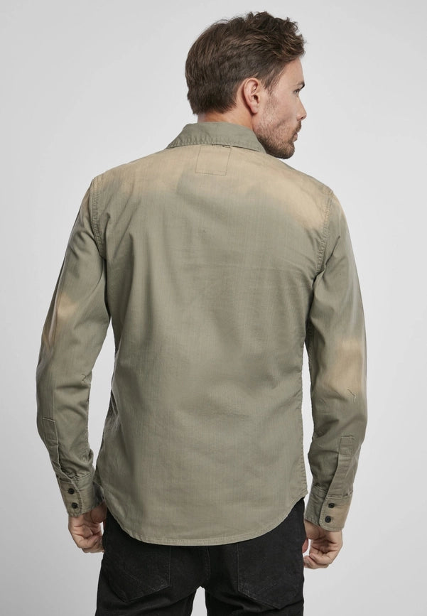 Hardee Denim Shirt Olive Grey-Shirt-Norvine-S-Olive Grey-Urbanheer