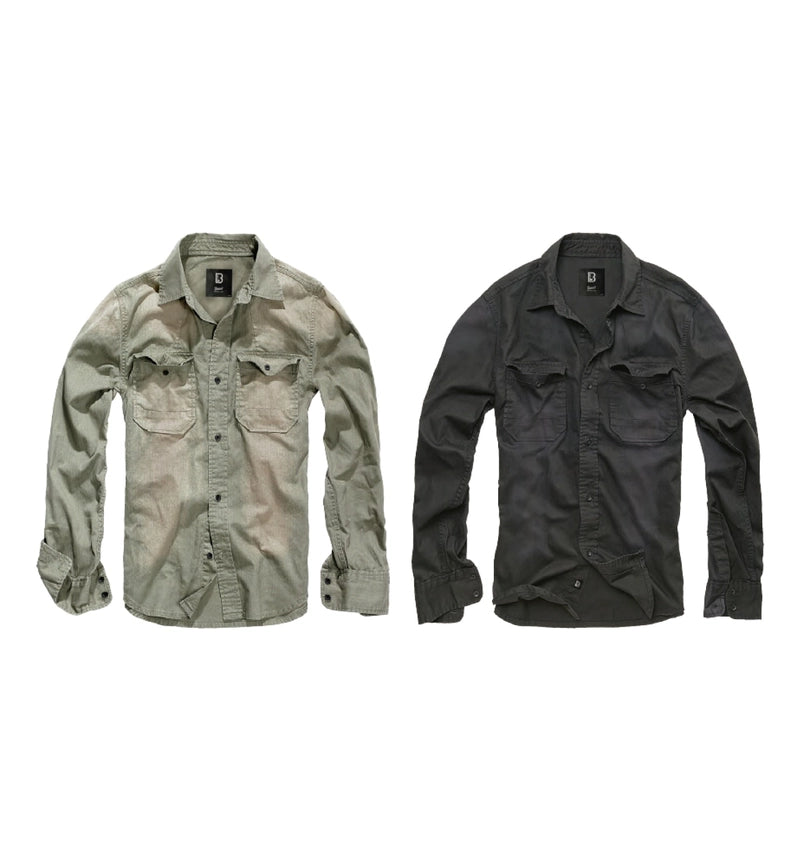 Hardee Denim Shirt Olive Grey-Shirt-Norvine-S-Olive Grey-Urbanheer