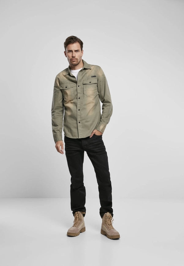 Hardee Denim Shirt Olive Grey-Shirt-Norvine-S-Olive Grey-Urbanheer