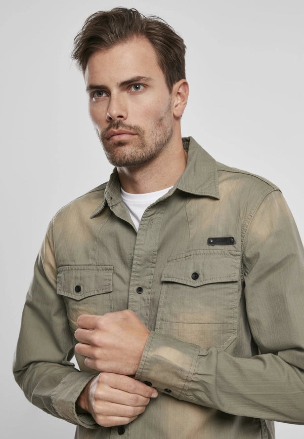 Hardee Denim Shirt Olive Grey-Shirt-Norvine-S-Olive Grey-Urbanheer