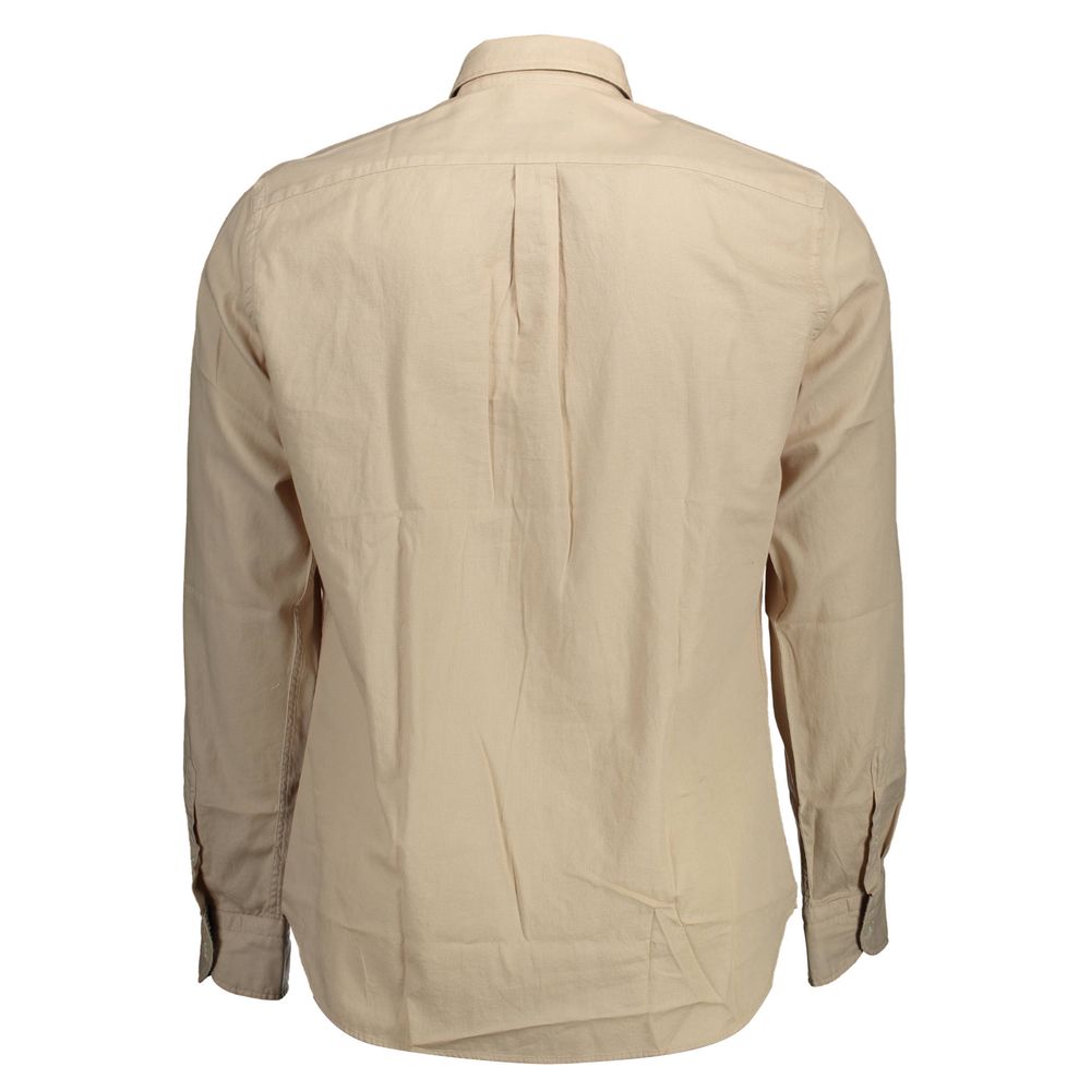 Harmont & Blaine Beige Cotton Men Shirt-Harmont & Blaine-XL-Urbanheer