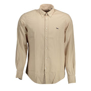 Harmont & Blaine Beige Cotton Men Shirt-Harmont & Blaine-XL-Urbanheer