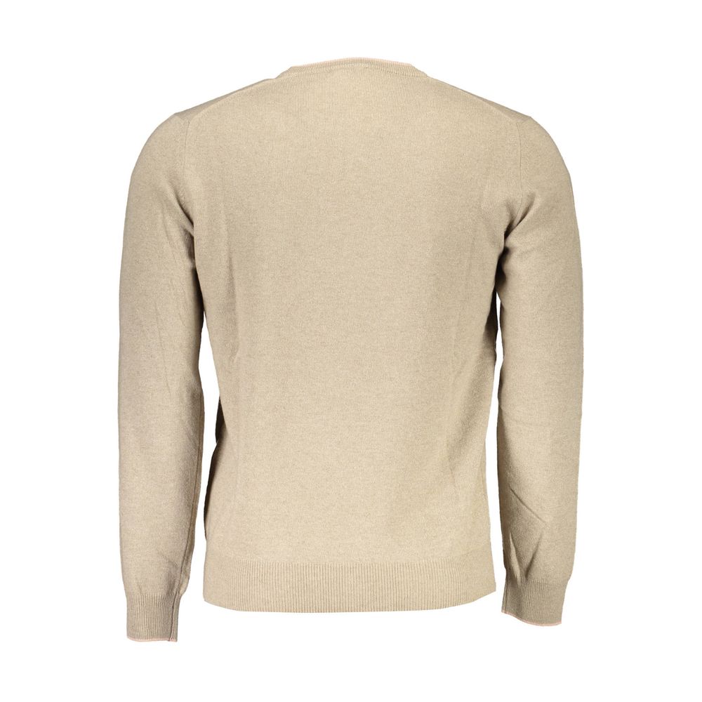 Harmont & Blaine Beige Wool Men Sweater-Harmont & Blaine-XXL-Urbanheer