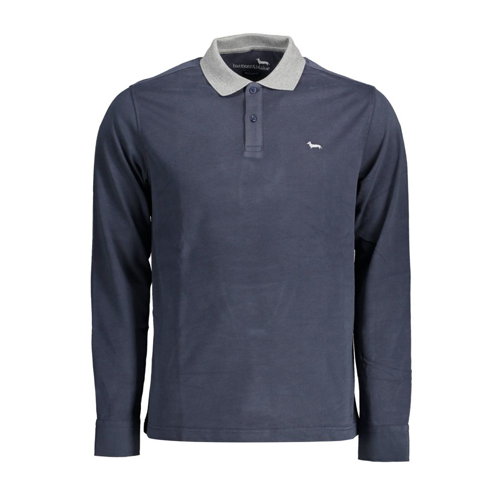 Harmont & Blaine Blue Cotton Men Polo Shirt-Harmont & Blaine-S-Urbanheer