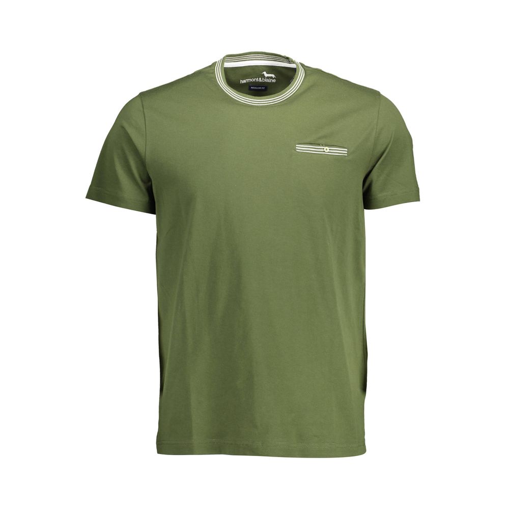 Harmont & Blaine Green Cotton Men T-Shirt-Harmont & Blaine-L-Urbanheer