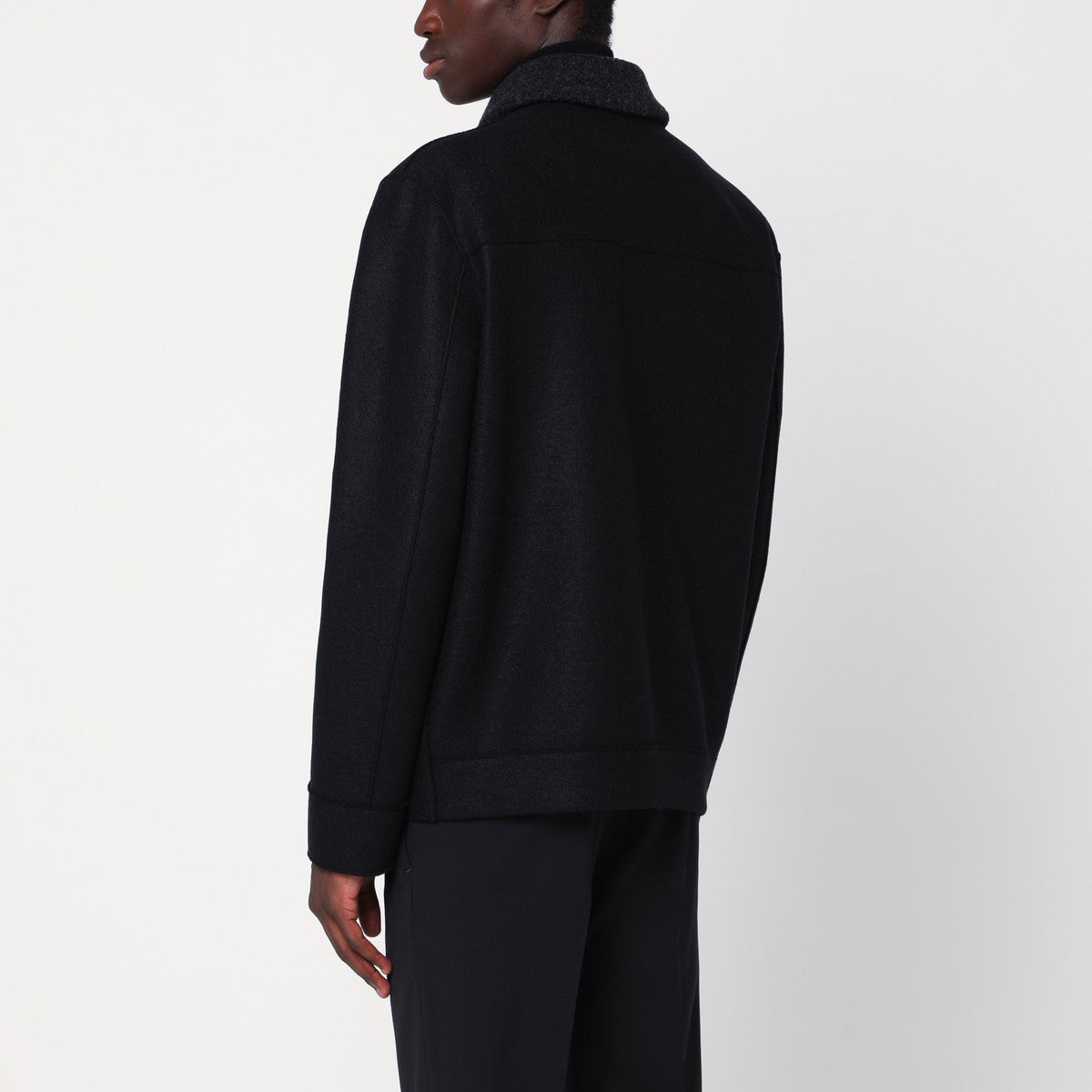 Harris Wharf London Black zip-up wool jacket