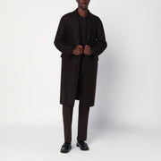 Harris Wharf London Brown single-breasted wool coat