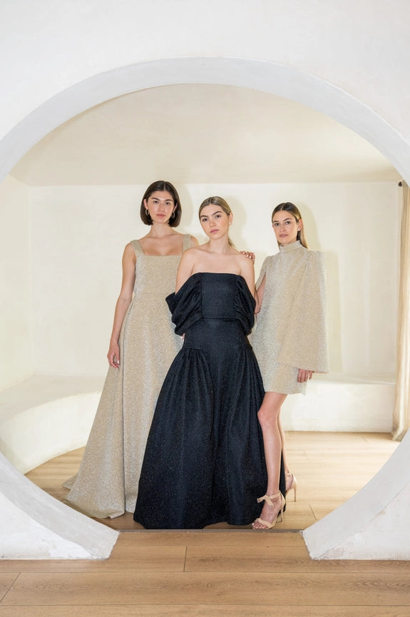 Harvest Black Gown-Dress-Ashley Stambouli-XS-Urbanheer