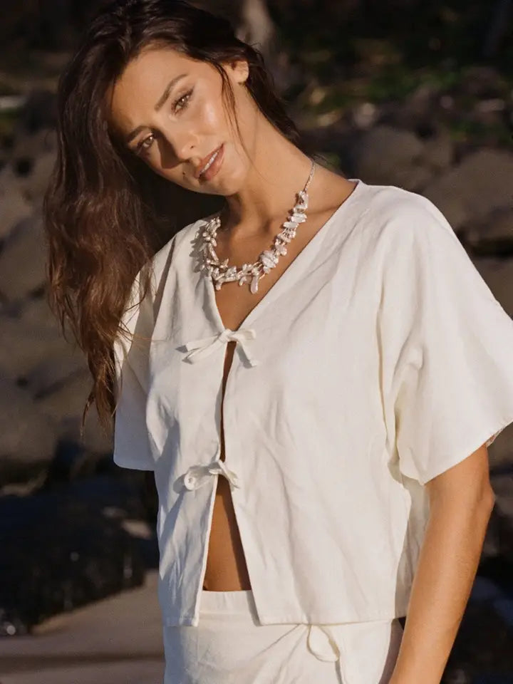 Hasting Blouse Cream-Blouse-ARVO LABEL-M-Cream-Urbanheer