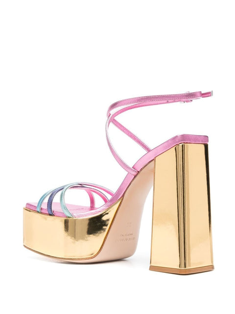 Haus Of Honey Wannabe Mirror Leather Sandals