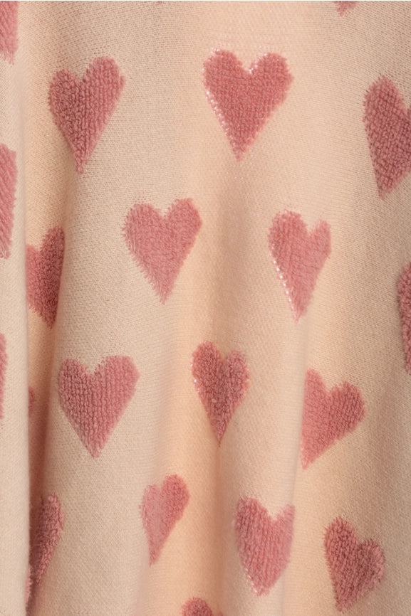 Heart Cardigan Ribbed Knit White-Cardigan-SAACHI-White-Urbanheer