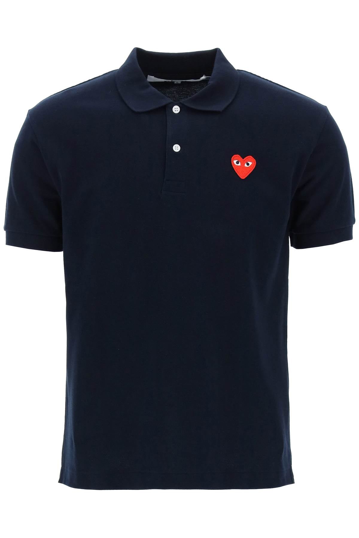 Heart Polo Shirt-men > clothing > t-shirts and sweatshirts > polo shirts-Comme Des Garcons Play-l-Bianco-Urbanheer