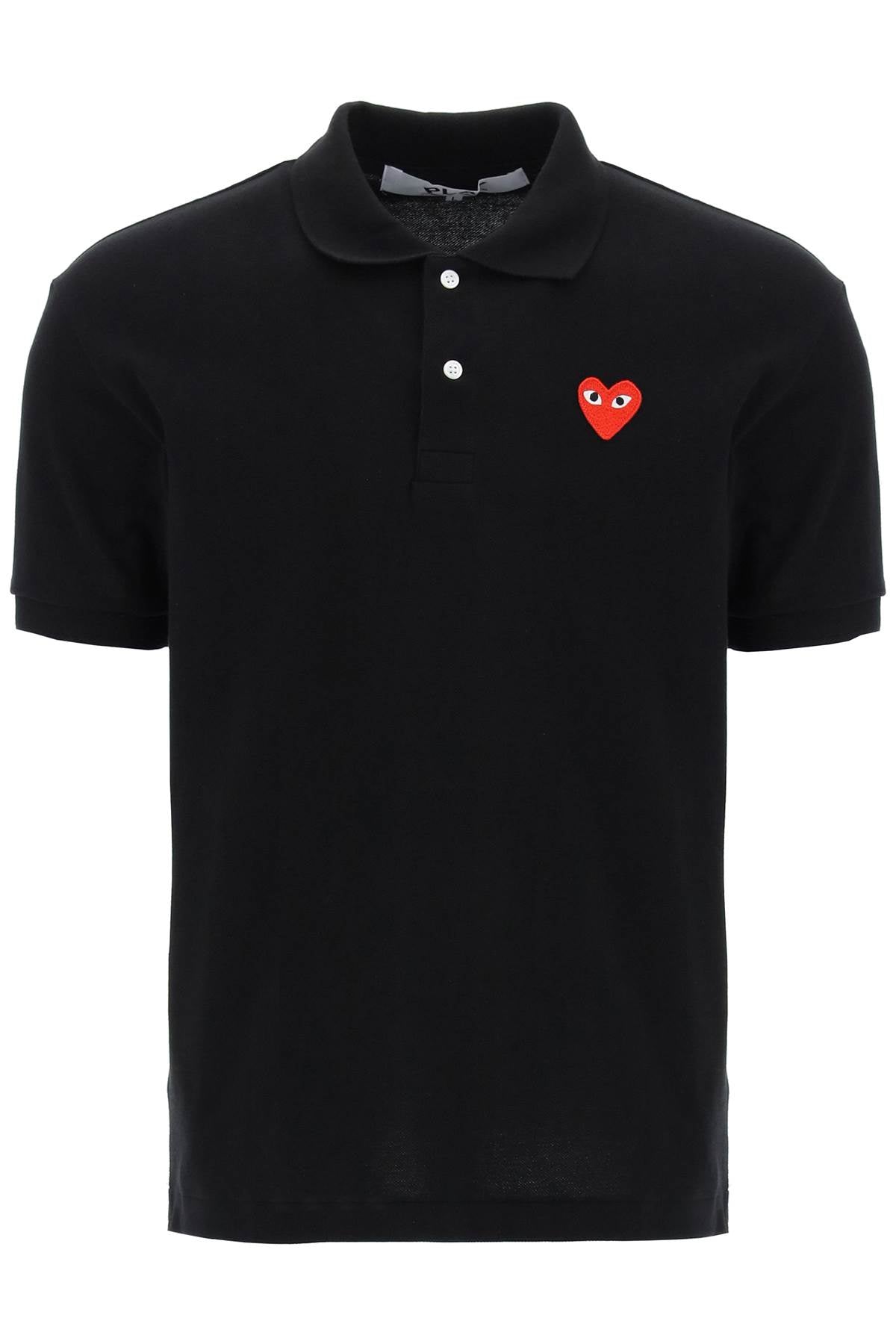 Heart Polo Shirt-men > clothing > t-shirts and sweatshirts > polo shirts-Comme Des Garcons Play-l-Bianco-Urbanheer