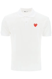 Heart Polo Shirt-men > clothing > t-shirts and sweatshirts > polo shirts-Comme Des Garcons Play-l-Bianco-Urbanheer