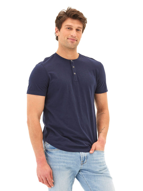 Heath Slub Jersey Short Sleeve Henley