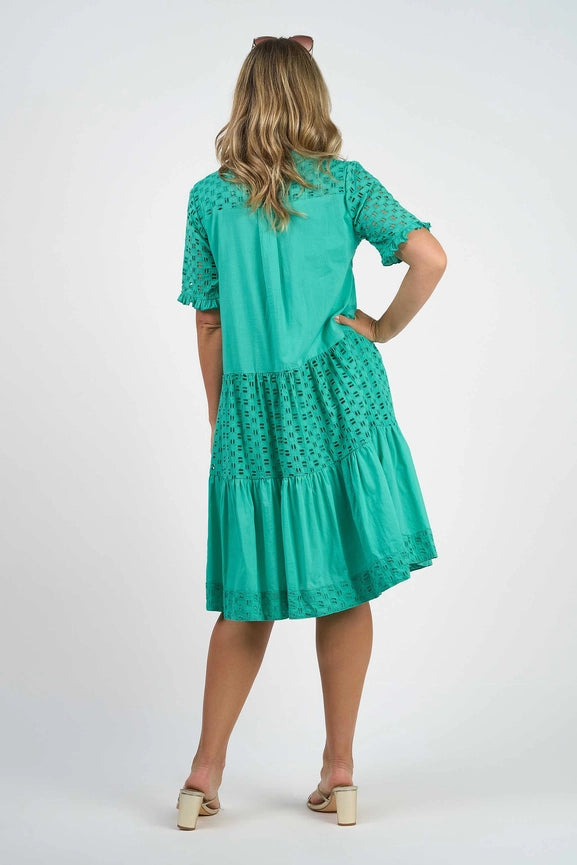 Heather Dress Luca Broderie-Dress-Naudic-XS-Green-Urbanheer