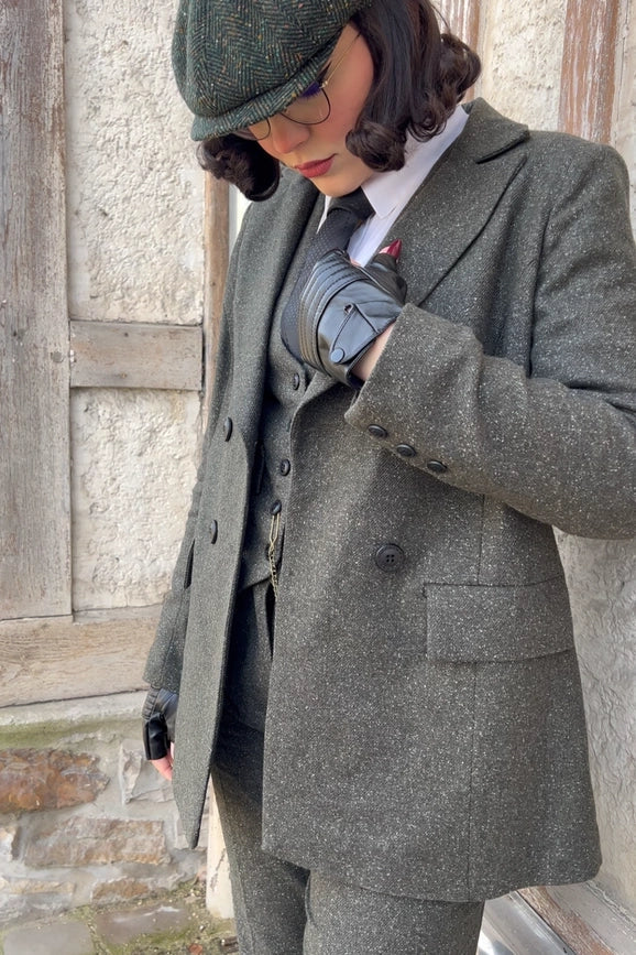 Heather Khaki Peaky Jacket-Jacket-Pivoine Signature-2-Urbanheer