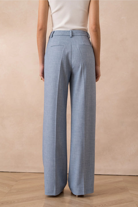 [Heather] Wide-Leg Tailored Trousers