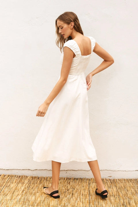Heaven Sent Breezy Midi Dress-Dress-Dress Forum-S-IVORY-Urbanheer