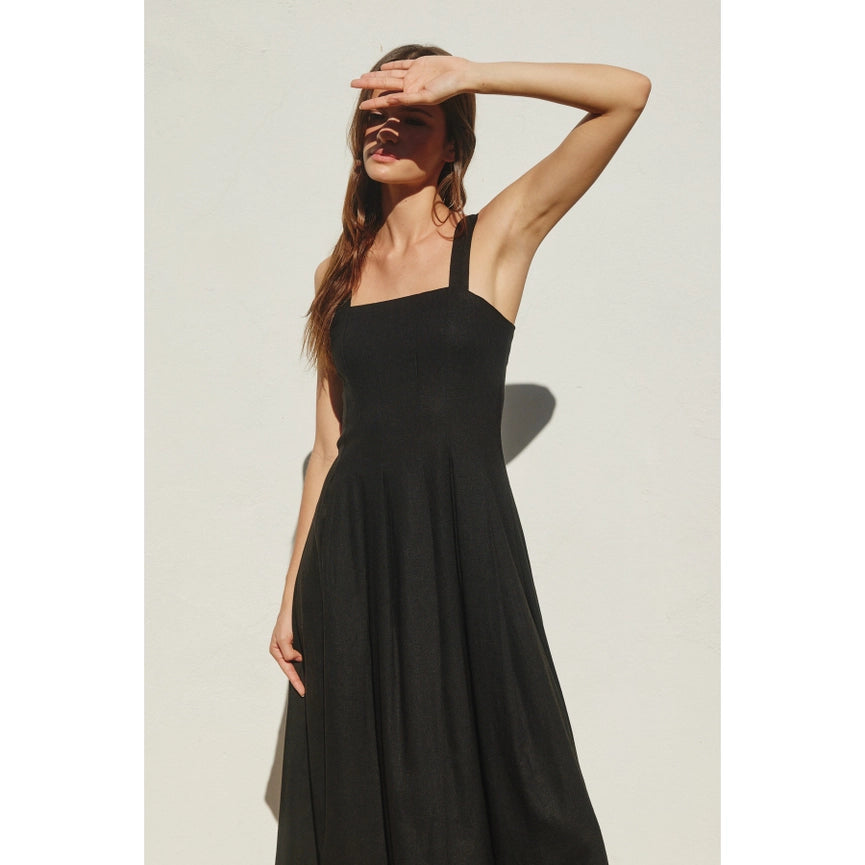 Heaven Sent Seam Detail Maxi Dress BLACK-Dress-Dress Forum-S-BLACK-Urbanheer