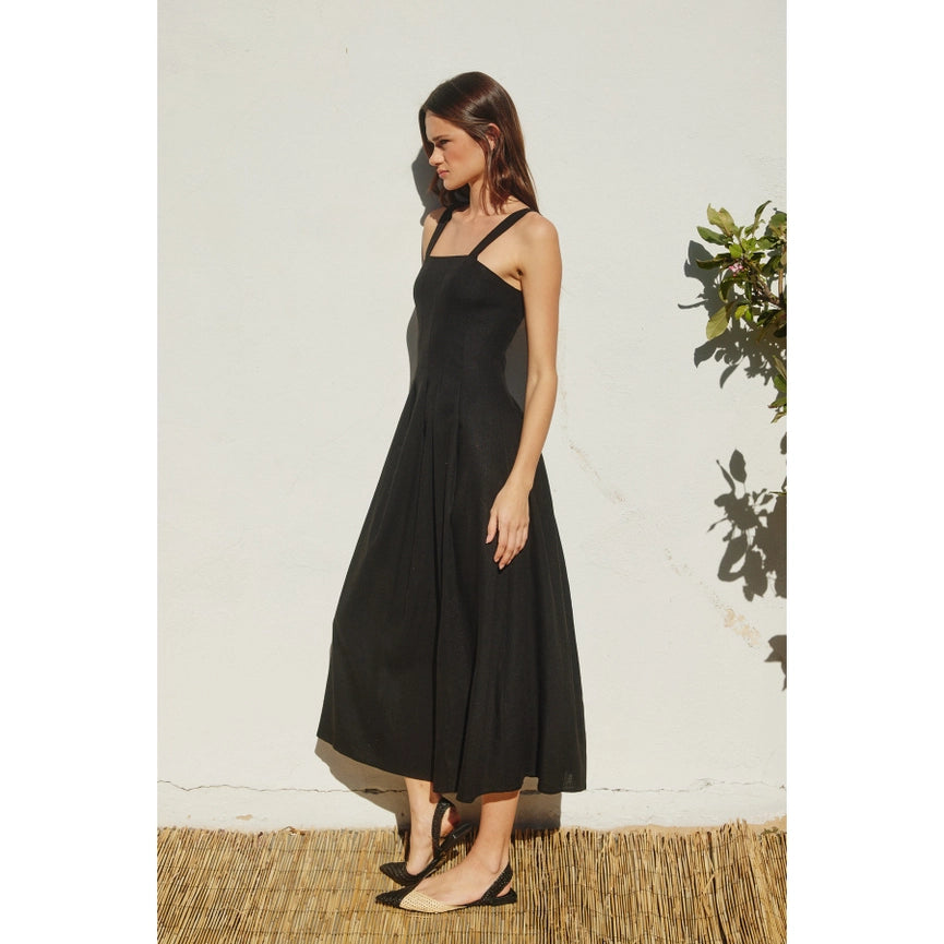 Heaven Sent Seam Detail Maxi Dress BLACK-Dress-Dress Forum-S-BLACK-Urbanheer