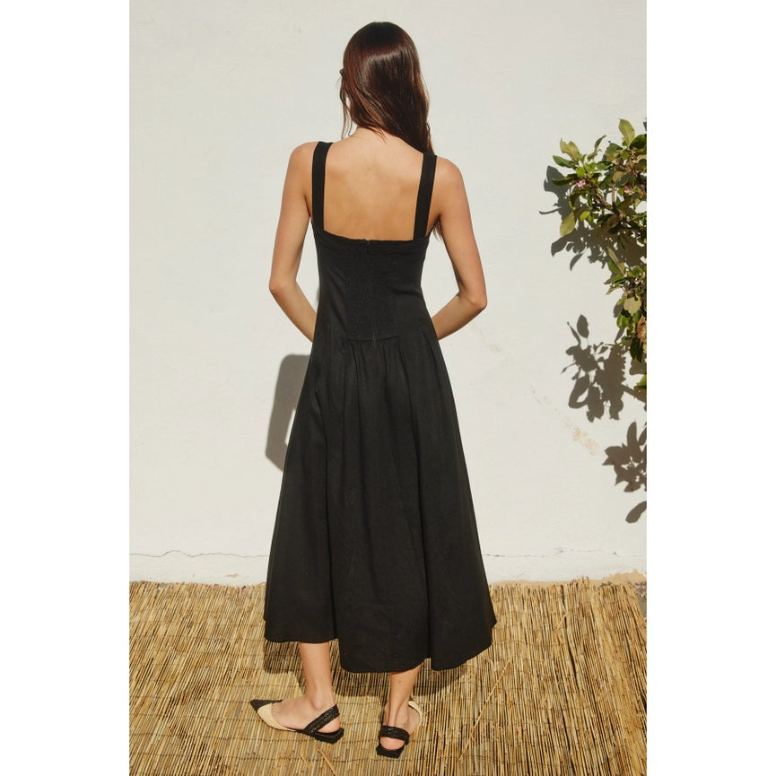 Heaven Sent Seam Detail Maxi Dress BLACK-Dress-Dress Forum-S-BLACK-Urbanheer