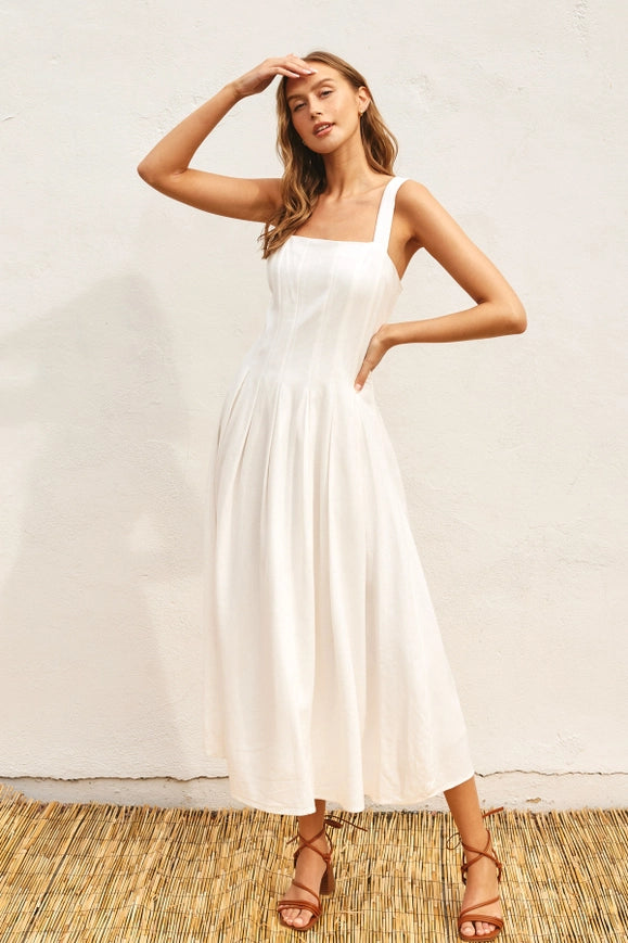 Heaven Sent Seam Detail Maxi Dress IVORY-Dress-Dress Forum-S-IVORY-Urbanheer