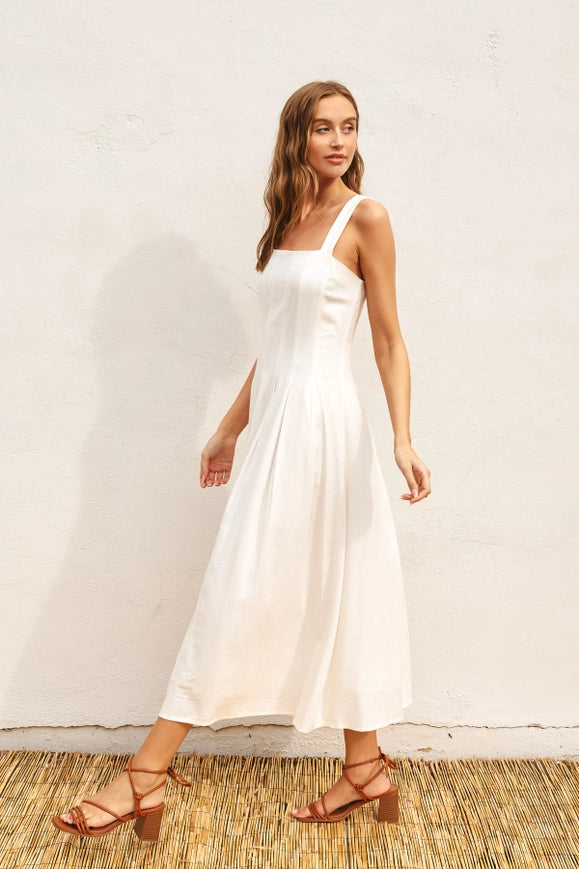 Heaven Sent Seam Detail Maxi Dress IVORY-Dress-Dress Forum-S-IVORY-Urbanheer