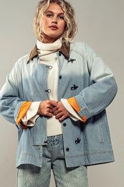 Heavy Handed Denim Jacket DENIM STRIPE-Jacket-Urban Daizy-S/M-Urbanheer