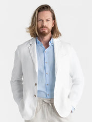 Heavyweight Linen Blazer Salvador in White-Blazer-MagicLinen-S-White-Urbanheer